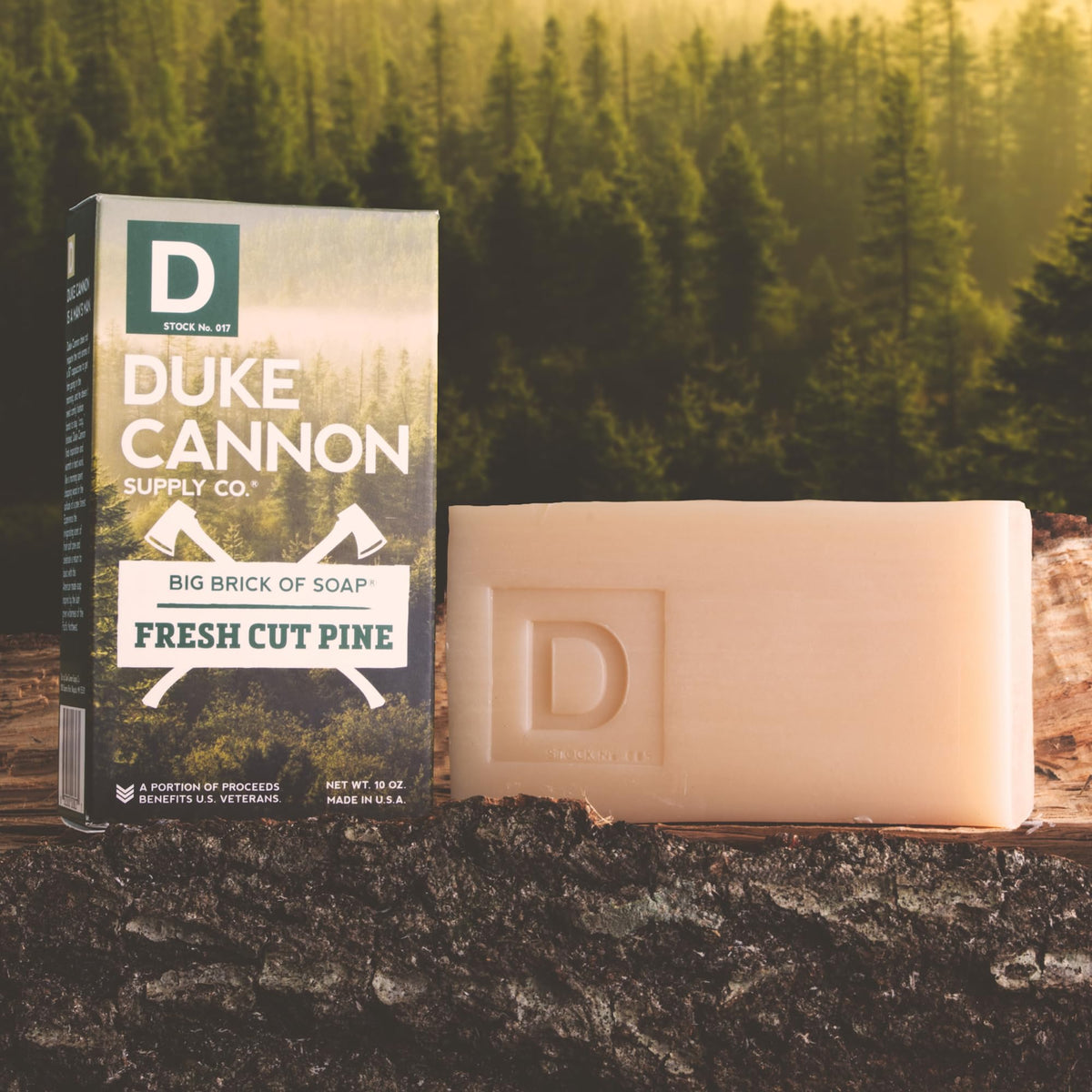 Duke Cannon Big Brick of Soap Fresh Cut Pine close-up