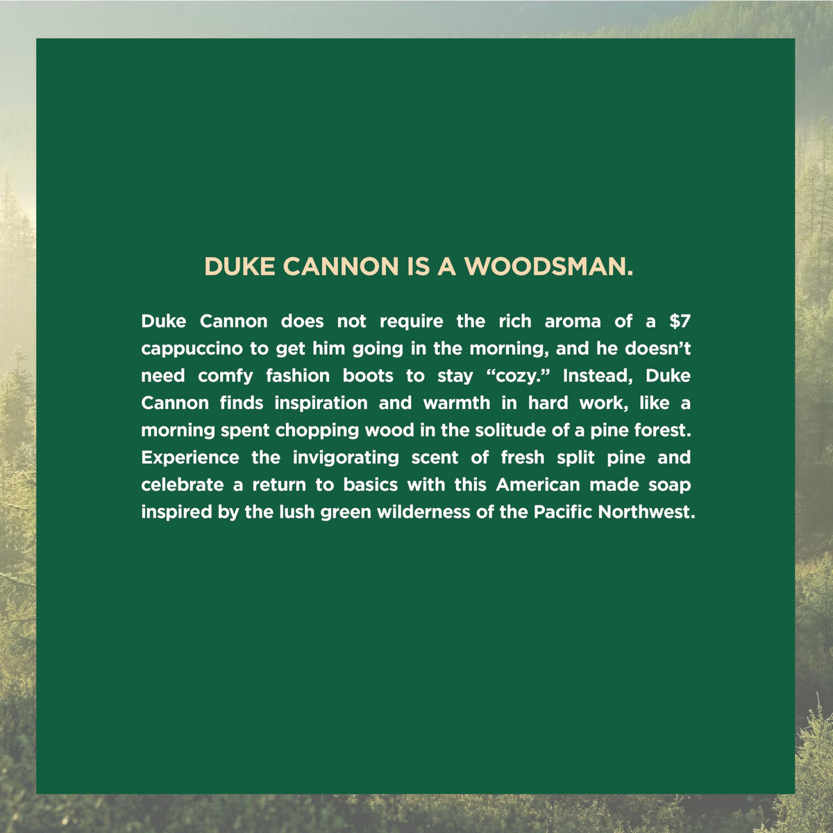 Duke Cannon Big Brick of Soap Fresh Cut Pine packaging