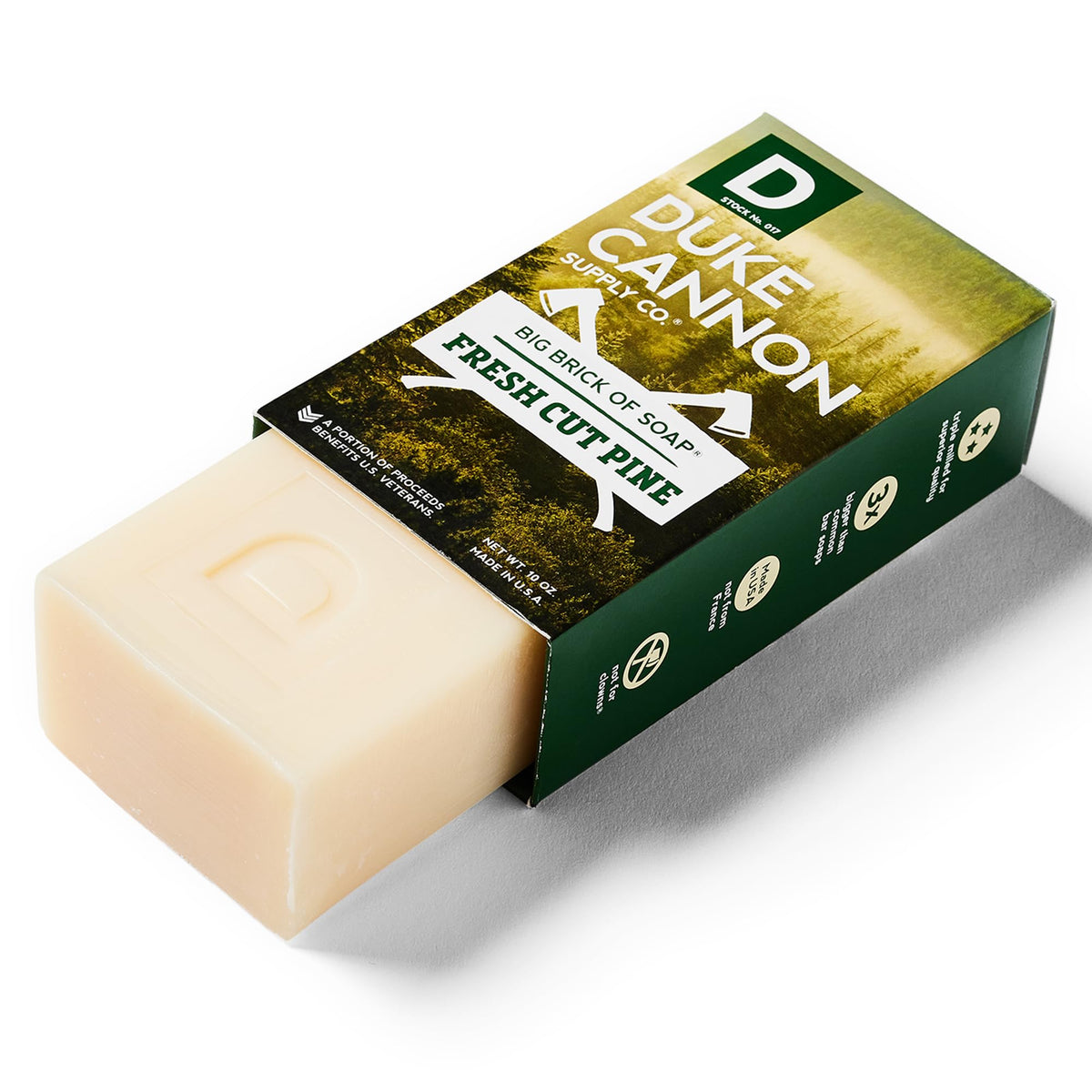 Duke Cannon Big Brick of Soap Fresh Cut Pine side view