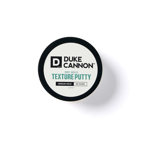 Duke Cannon Dry Hold Texture Putty 2 oz with application