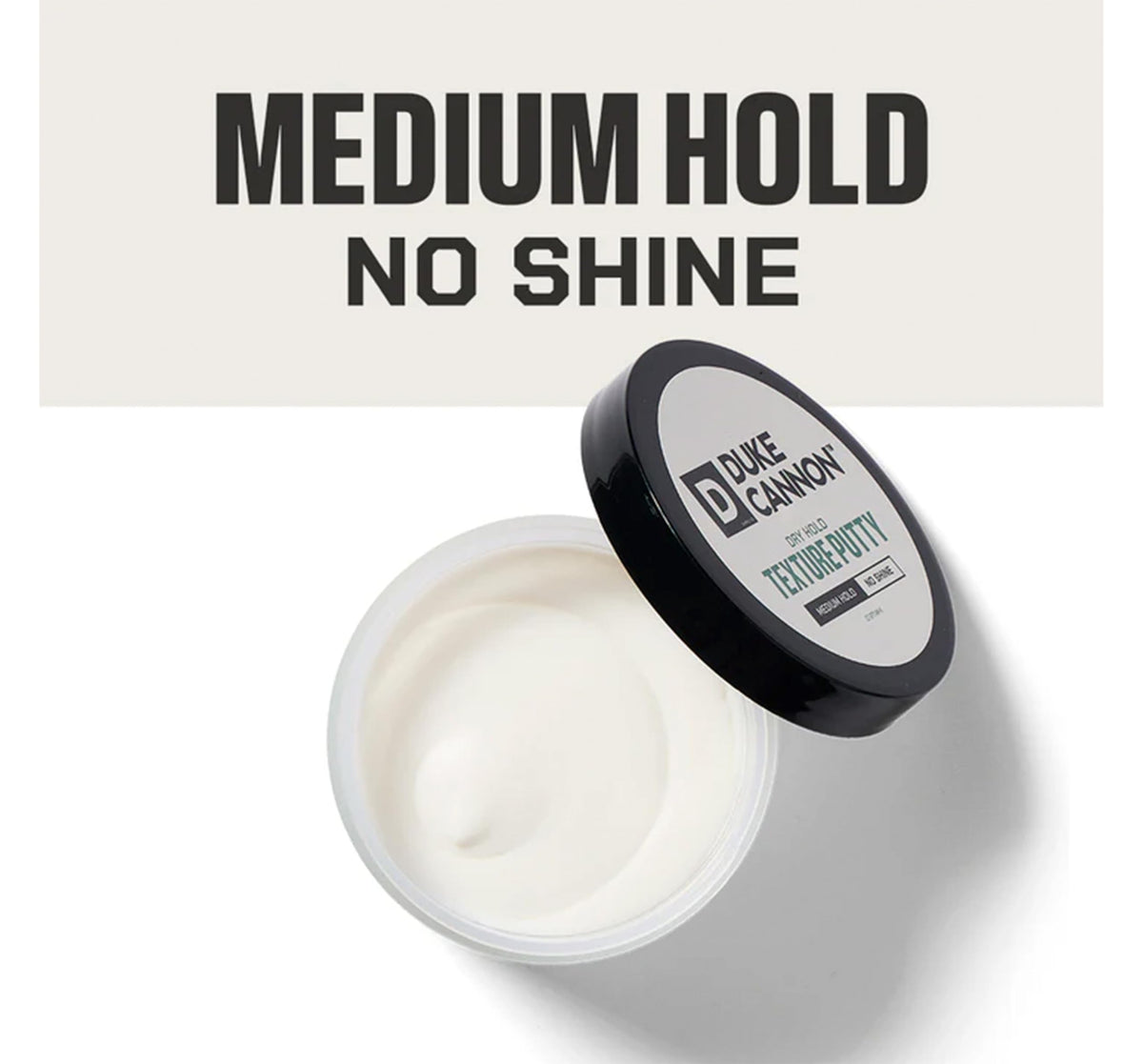 Duke Cannon Dry Hold Texture Putty side view showing packaging