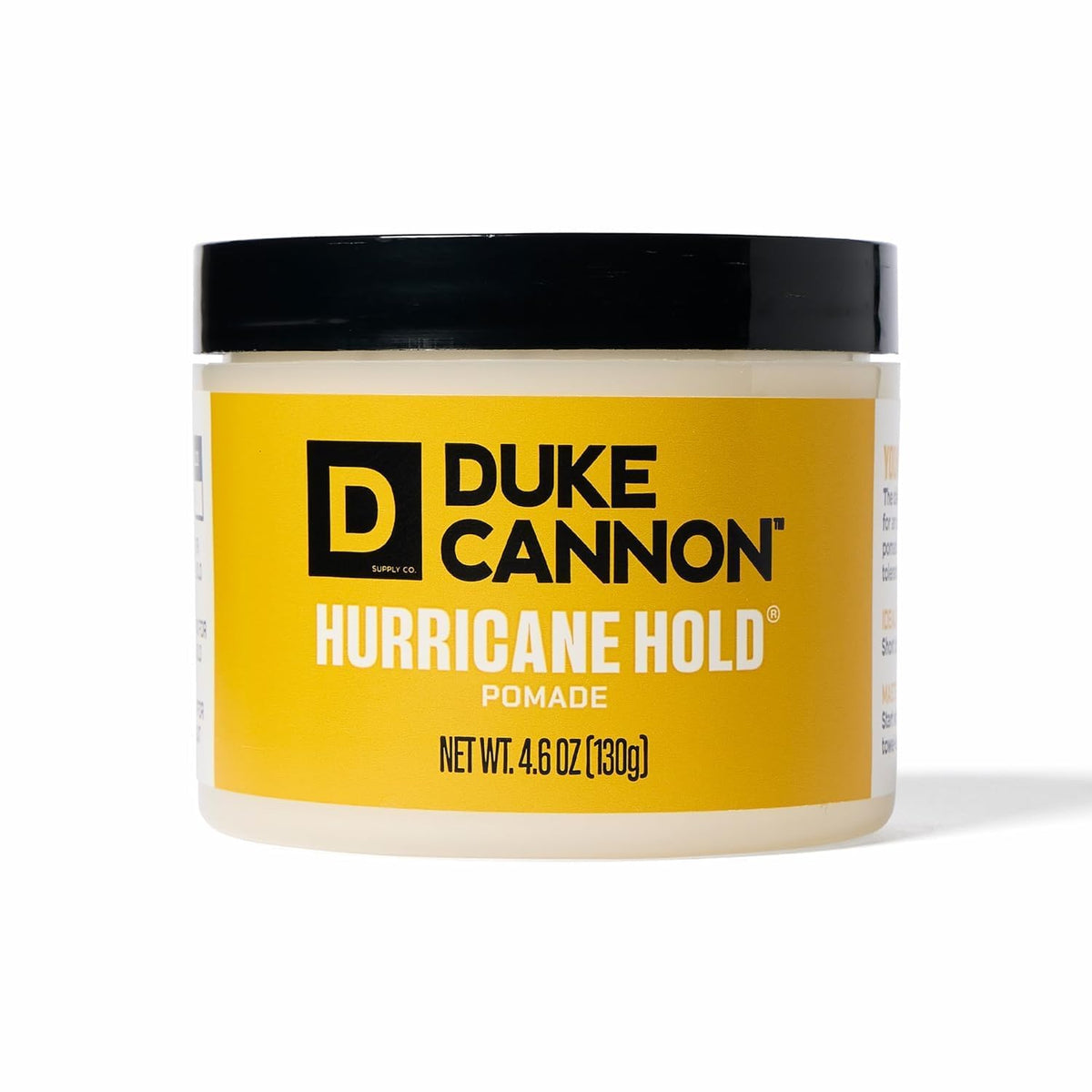 Duke Cannon Hurricane Hold Pomade 4.6 oz front view