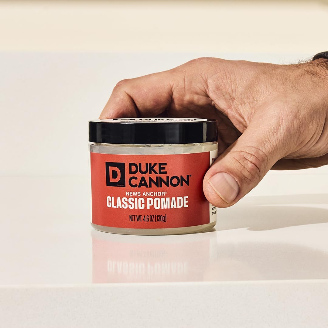 Duke Cannon News Anchor Classic Pomade 4.6 oz side view