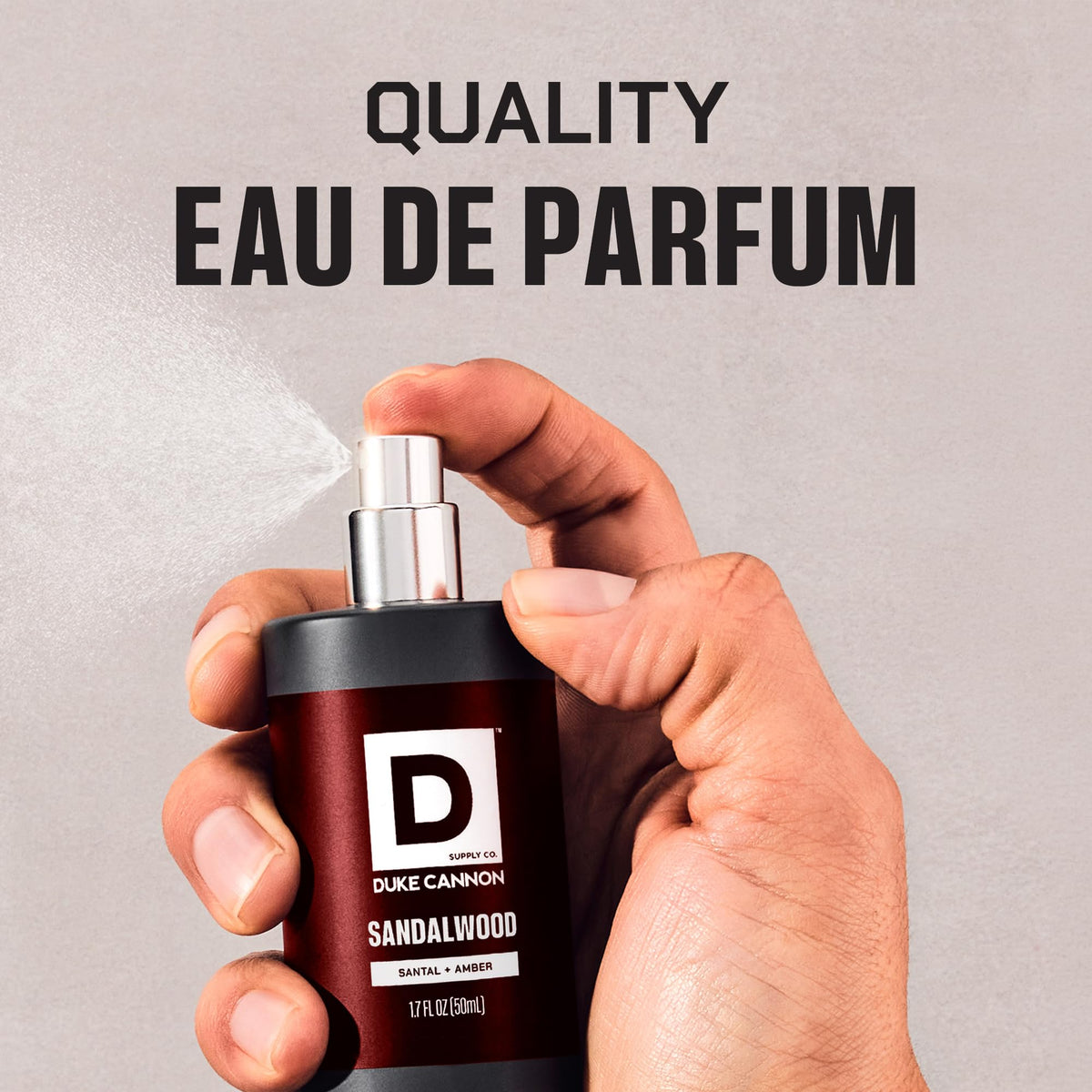 Duke Cannon Proper Cologne Sandalwood in lifestyle setting