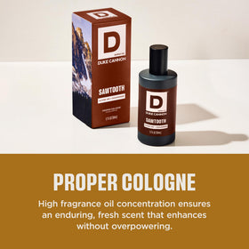 Duke Cannon Proper Cologne Sawtooth bottle cap close-up