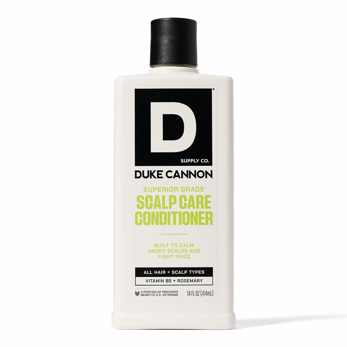 Duke Cannon Scalp Care Conditioner front view, 14 oz bottle