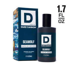 Duke Cannon Seawolf cologne packaging