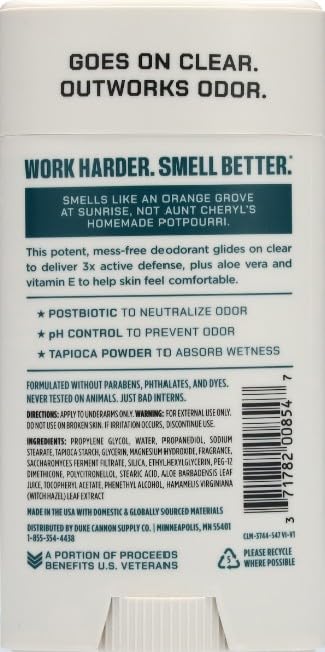 Duke Cannon Seawolf Deodorant packaging with citrus and driftwood scent