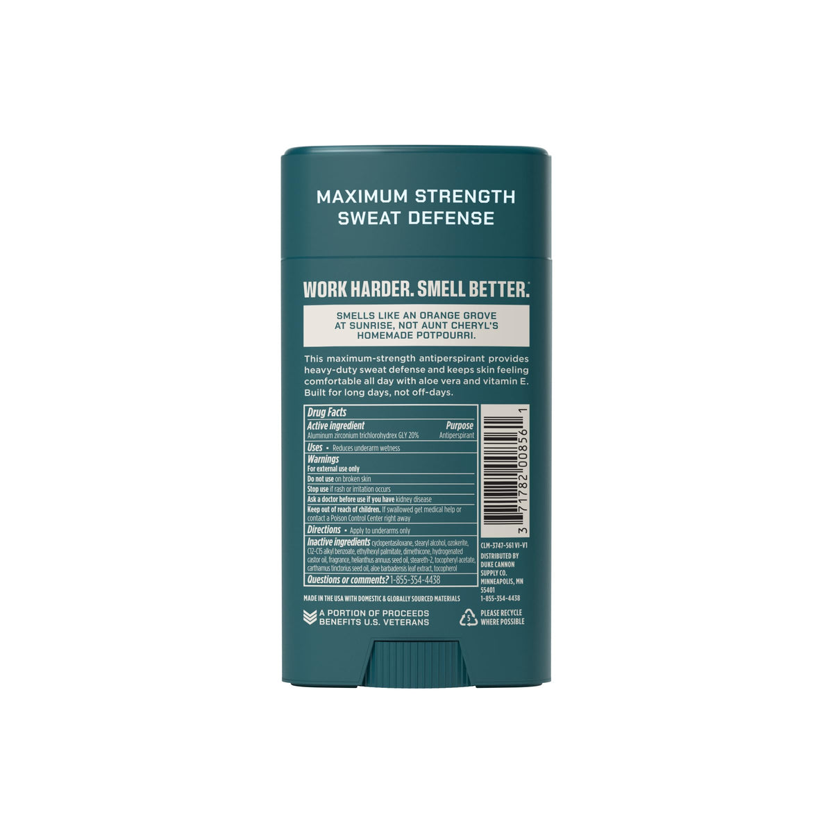 Duke Cannon Seawolf Deodorant stick with packaging