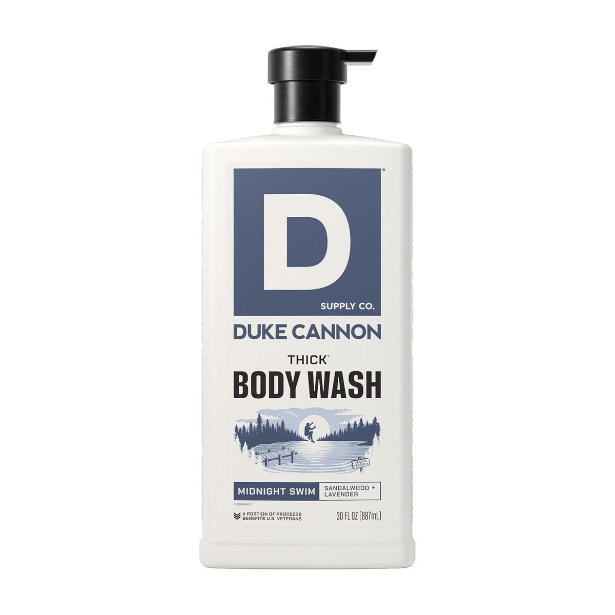 Duke Cannon THICK Body Wash 30 fl oz Midnight Swim front view