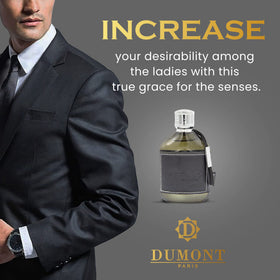 Dumont Nitro Black Eau De Parfum close-up of bottle