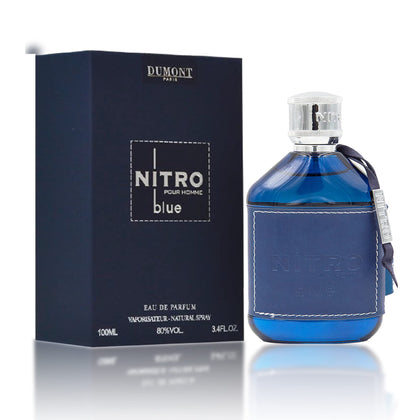 Dumont Nitro Blue Eau De Parfum 3.4 Fl Oz front view