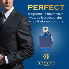 Dumont Nitro Blue Eau De Parfum bottle side view