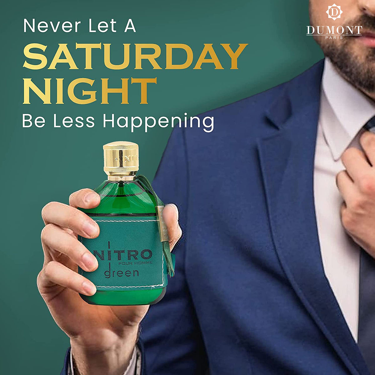 Dumont Nitro Green Eau De Parfum bottle cap close-up