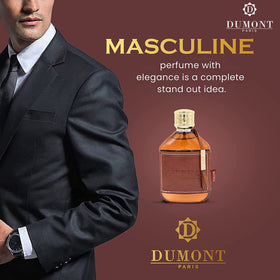 Dumont Nitro Pour Homme Eau De Parfum on a wooden table