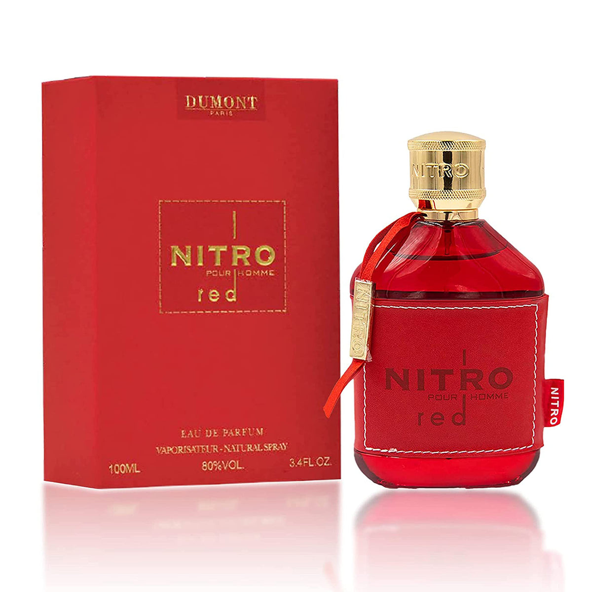 Dumont Nitro Red Eau De Parfum 3.4 Fl Oz front view