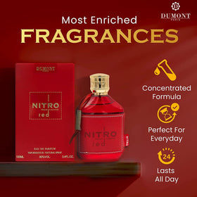 Dumont Nitro Red Eau De Parfum bottle side view