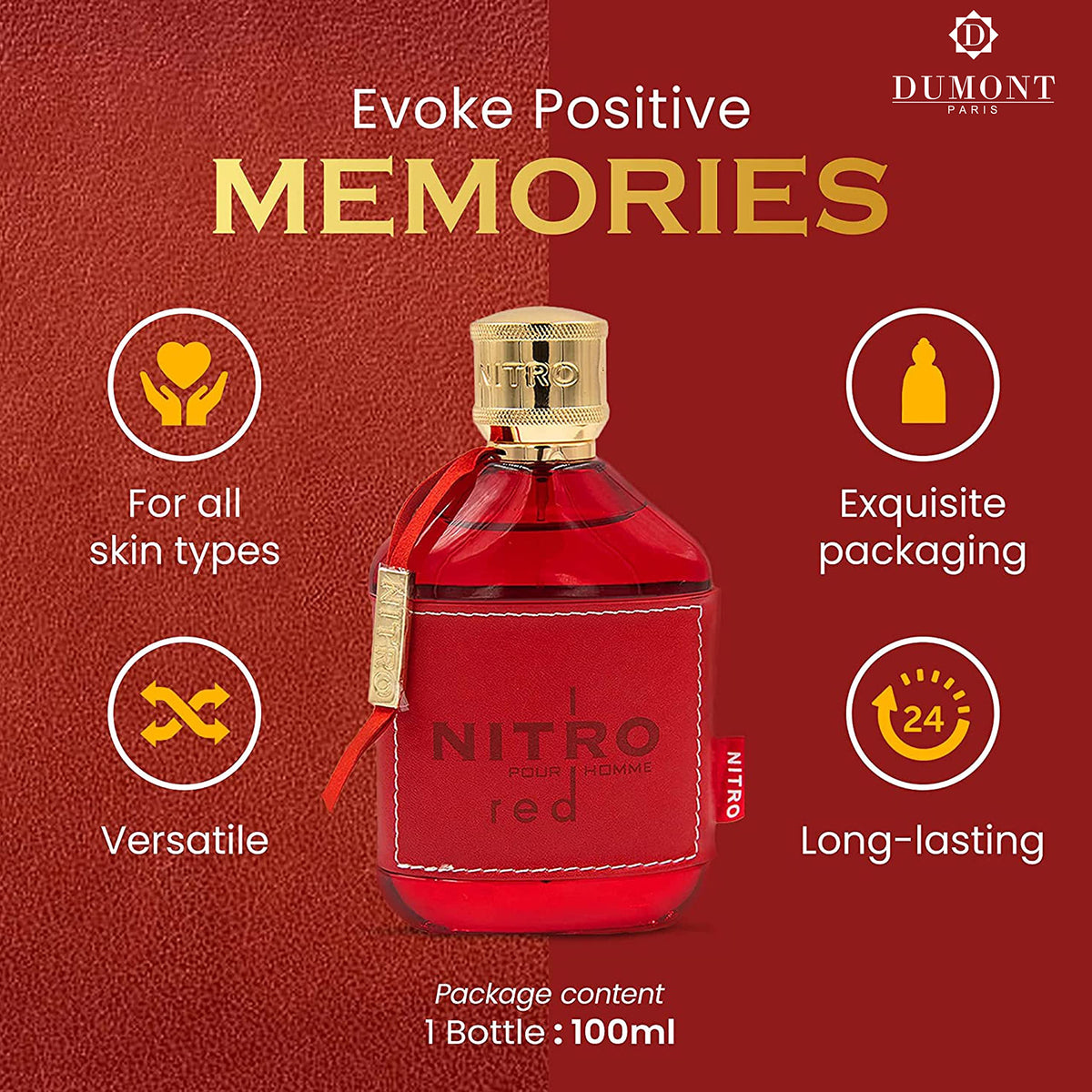 Dumont Nitro Red Eau De Parfum packaging