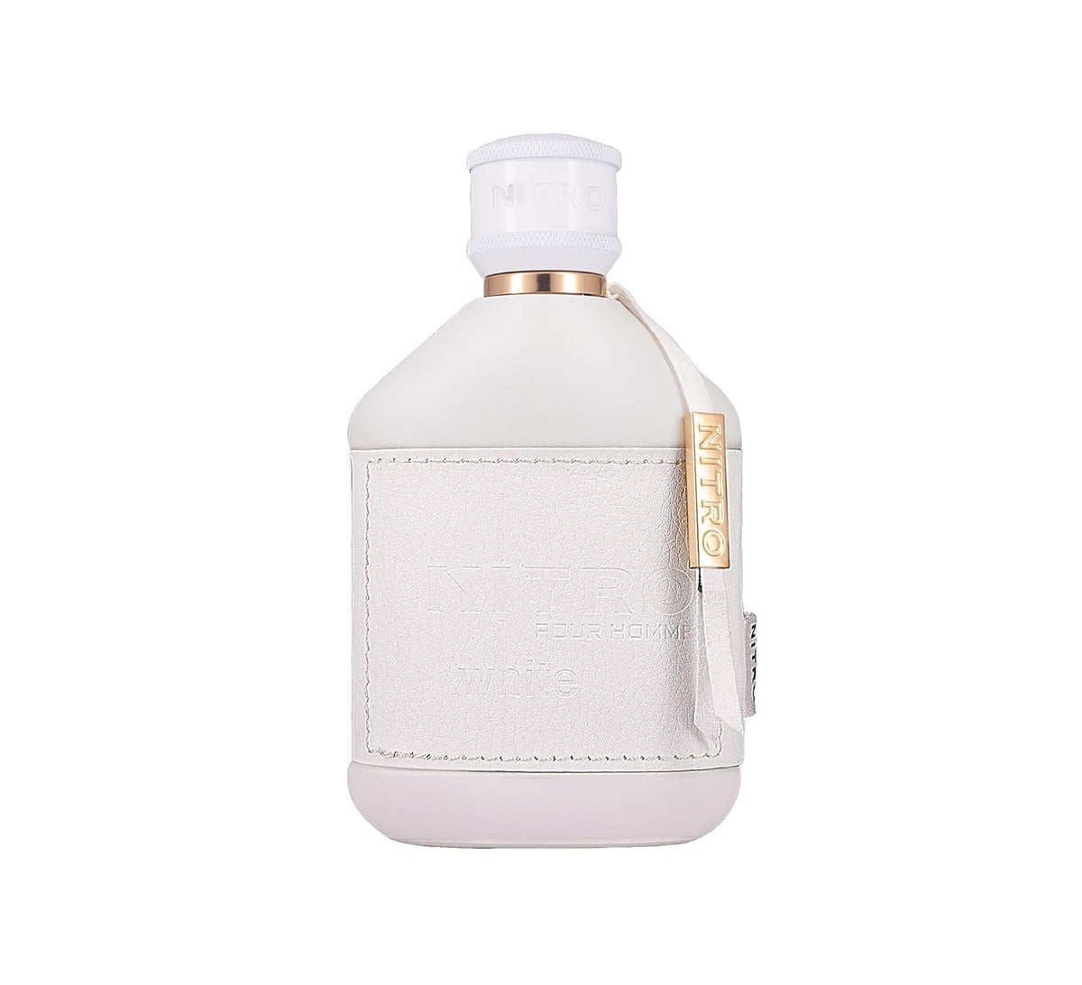 Dumont Nitro White Eau De Parfum bottle with crisp white finish