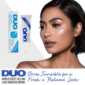 DUO Eyelash Glue Clear Adhesive application process