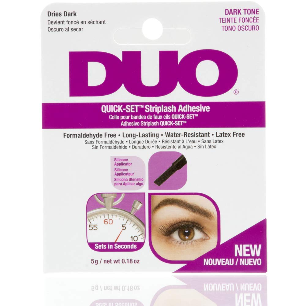 DUO Quick-Set Eyelash Glue Dark Tone 2-Pack front view