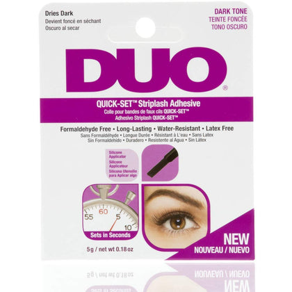 DUO Quick-Set Eyelash Glue Dark Tone 2-Pack front view