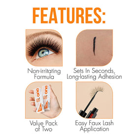 DUO Strip Lash Adhesive on a makeup vanity