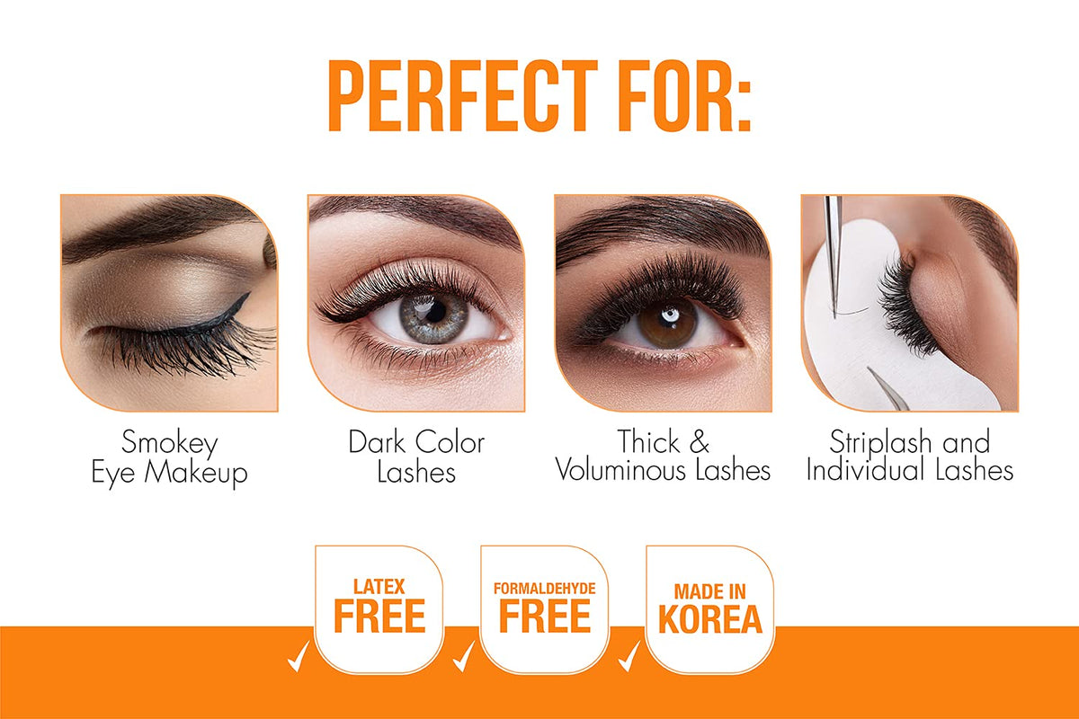 DUO Strip Lash Adhesive with false eyelashes