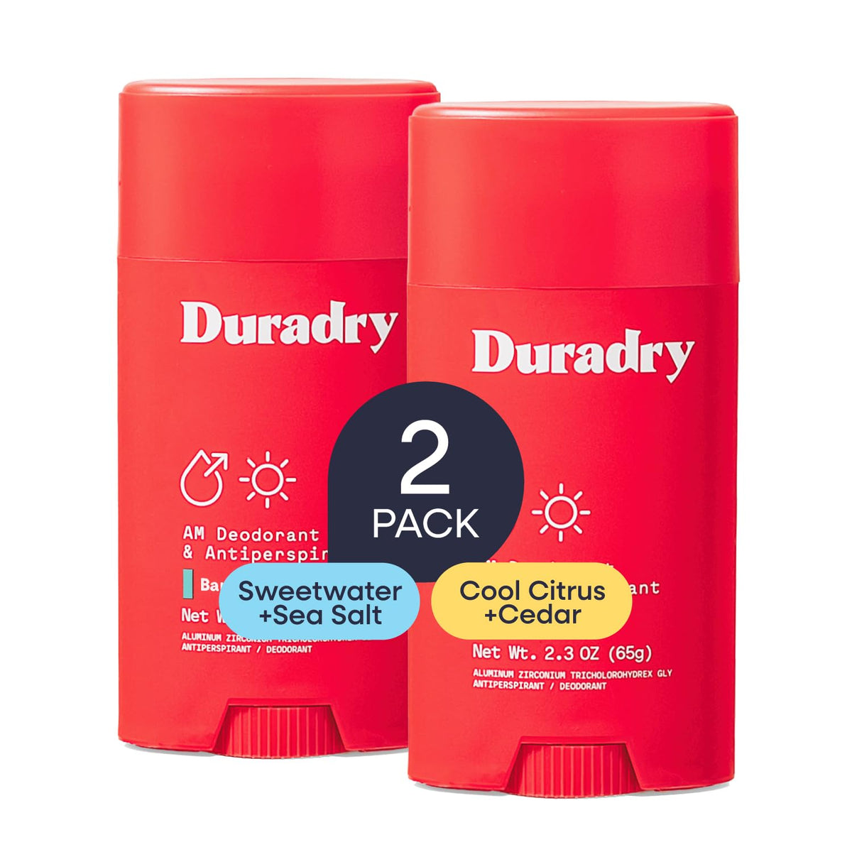 Duradry Clinical Sweat Control Stick Duo - Barca and Limitless front view