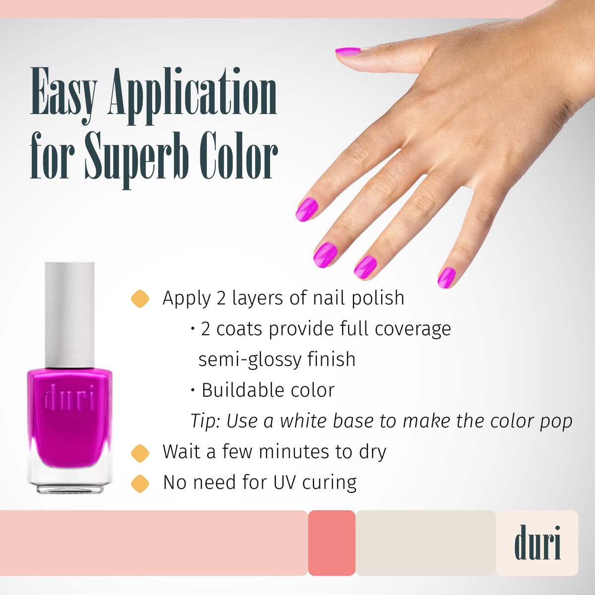 duri Berry Margarita Neon Purple Nail Polish applied on nails