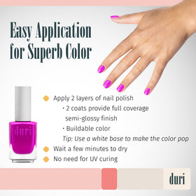 duri Berry Margarita Neon Purple Nail Polish applied on nails