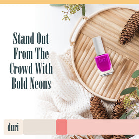 duri Berry Margarita Neon Purple Nail Polish with base and top coat