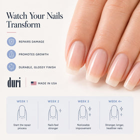 duri Rejuvacote 1 Nail Growth System application on nails