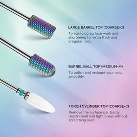 Dust brush bit included in MelodySusie nail drill set