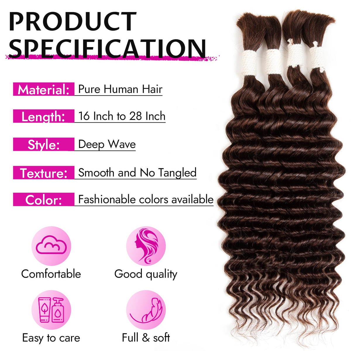 DUZIKAI deep wave hair styled in bohemian braids