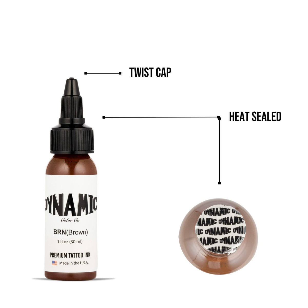 Dynamic Color Brown Tattoo Ink packaging details