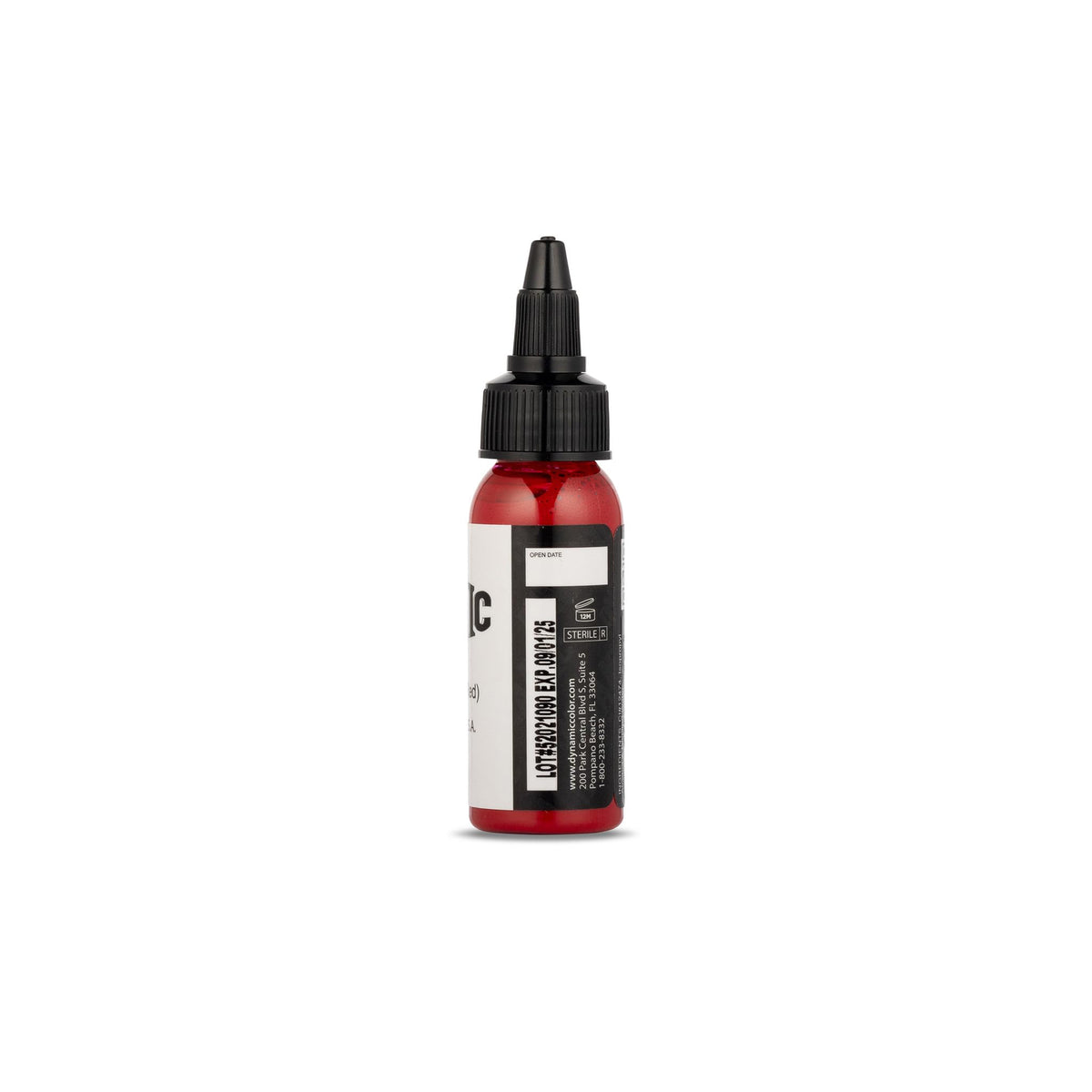 Dynamic Color Burgundy Red Tattoo Ink bottle with label