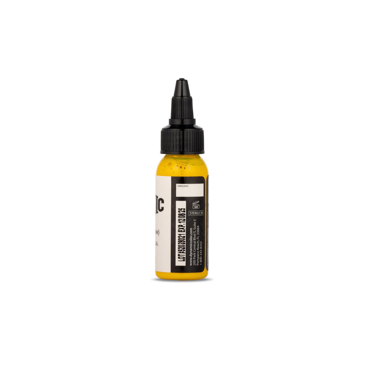 Dynamic Color Canary Yellow Tattoo Ink bottle with label