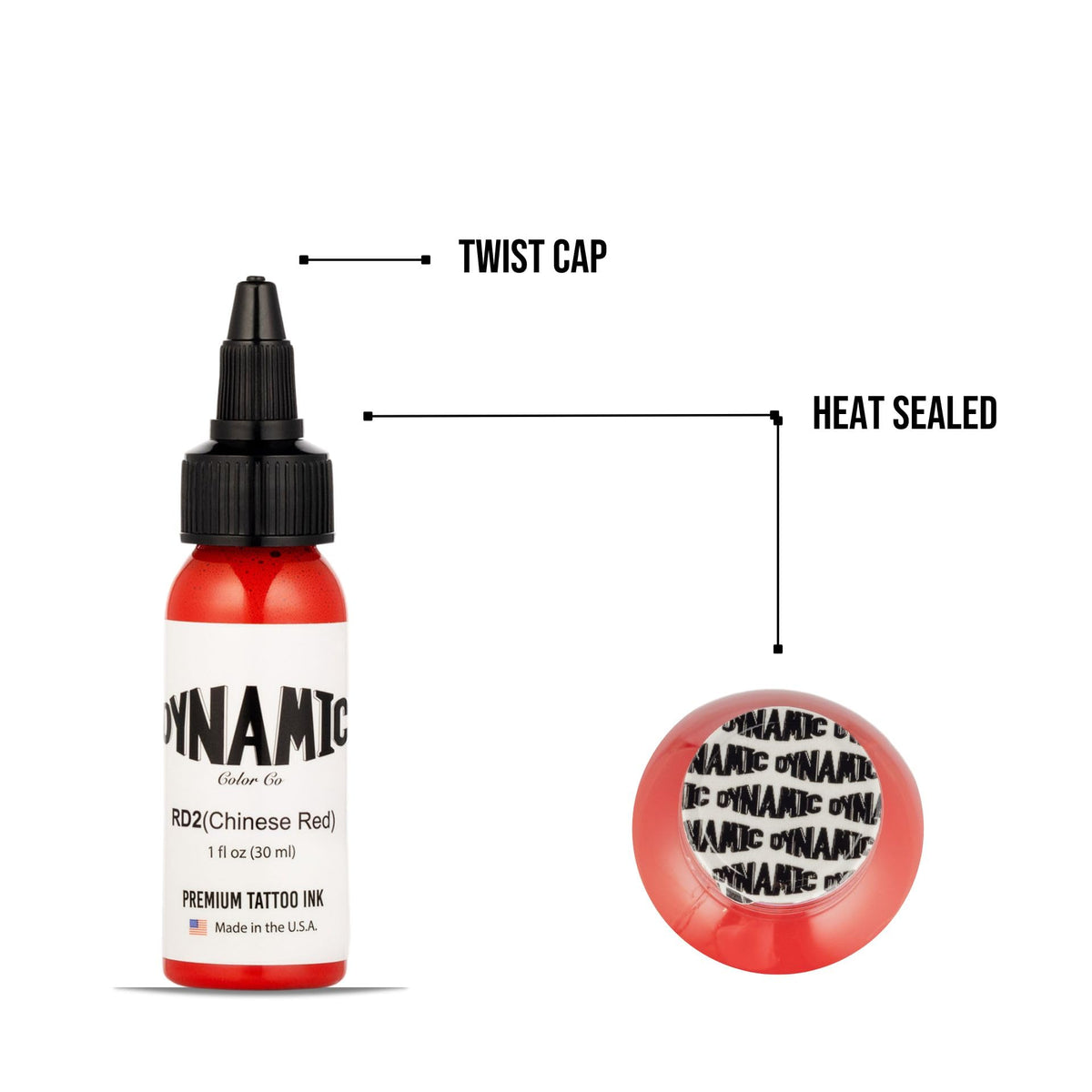 Dynamic Color Co Chinese Red Tattoo Ink in a tattoo studio setting