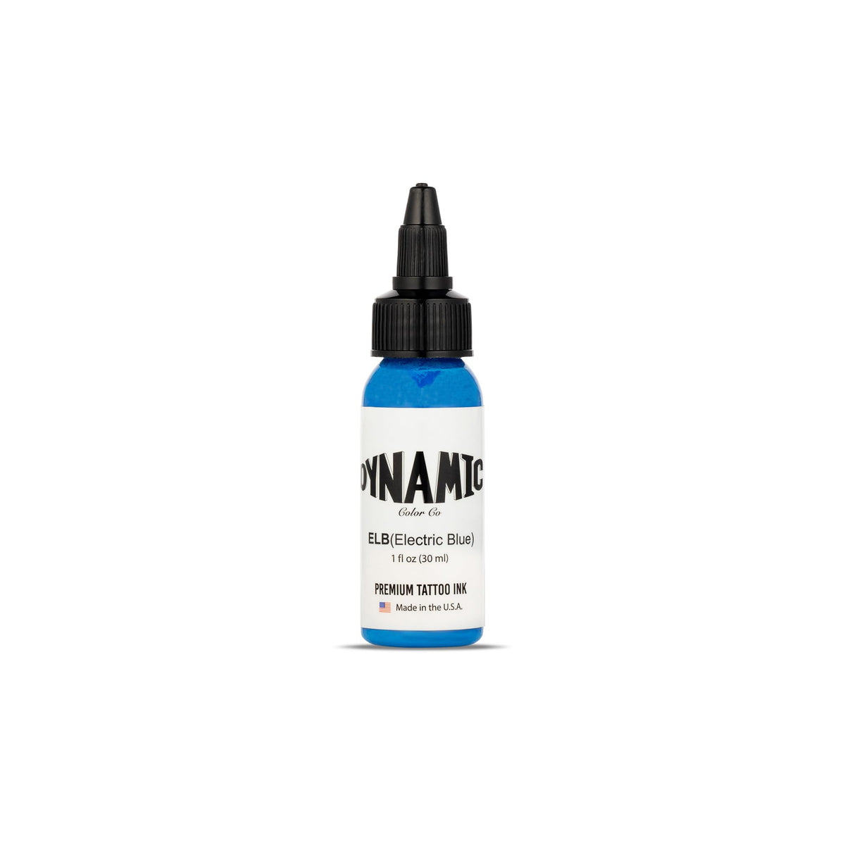 Dynamic Color Co Electric Blue Tattoo Ink 1 oz bottle front view