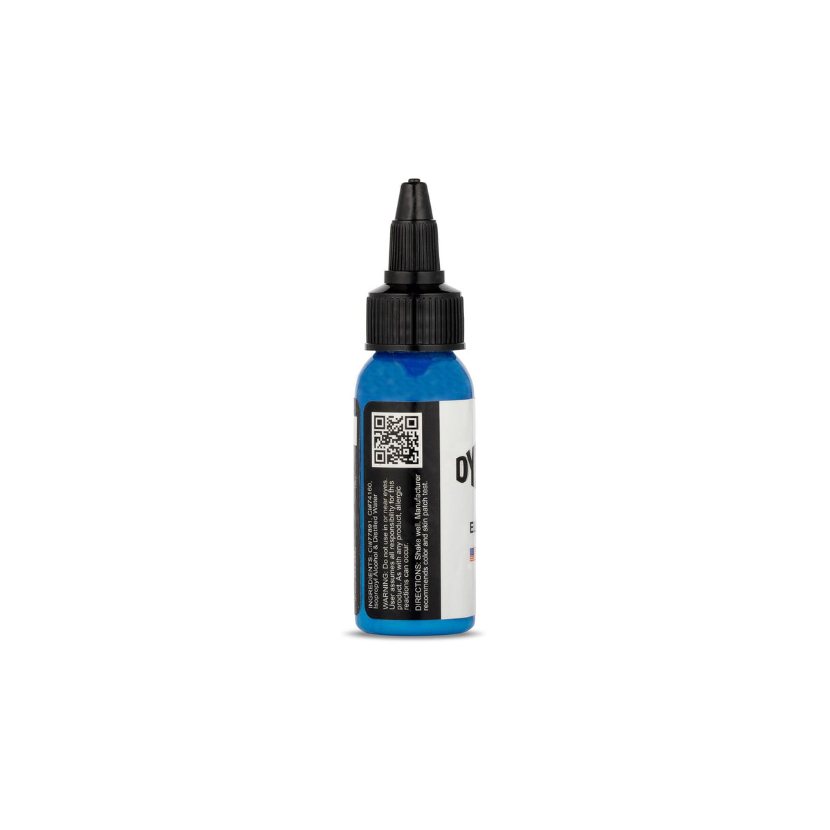 Dynamic Color Co Electric Blue Tattoo Ink 1 oz bottle side view