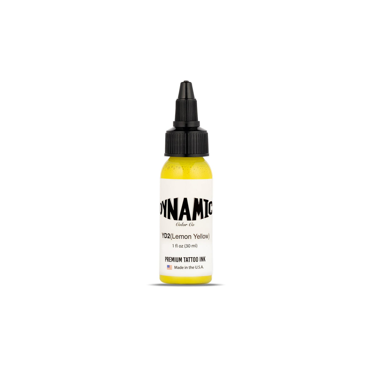 Dynamic Color Co Lemon Yellow Tattoo Ink 1 oz front view