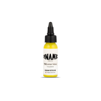Dynamic Color Co Lemon Yellow Tattoo Ink 1 oz front view