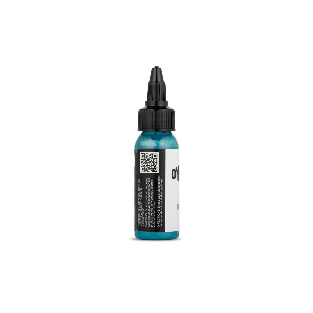 Dynamic Color Co Teal Tattoo Ink 1 oz back view showing lot number