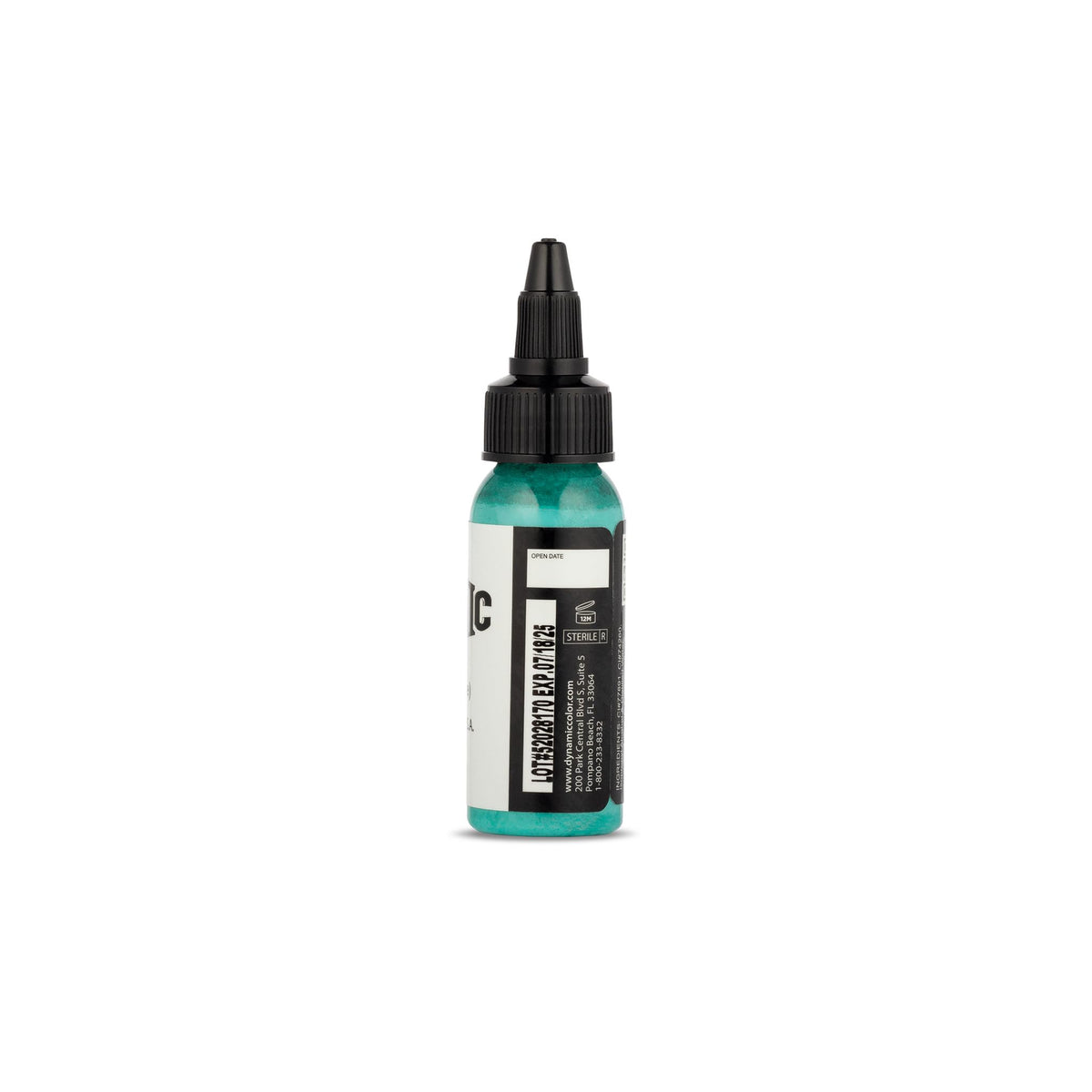 Dynamic Color Co Turquoise Tattoo Ink 1 oz back view