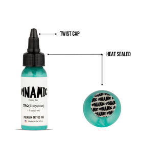 Dynamic Color Co Turquoise Tattoo Ink 1 oz packaging