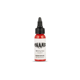 Dynamic Color Fire Red Tattoo Ink 1 oz bottle front view