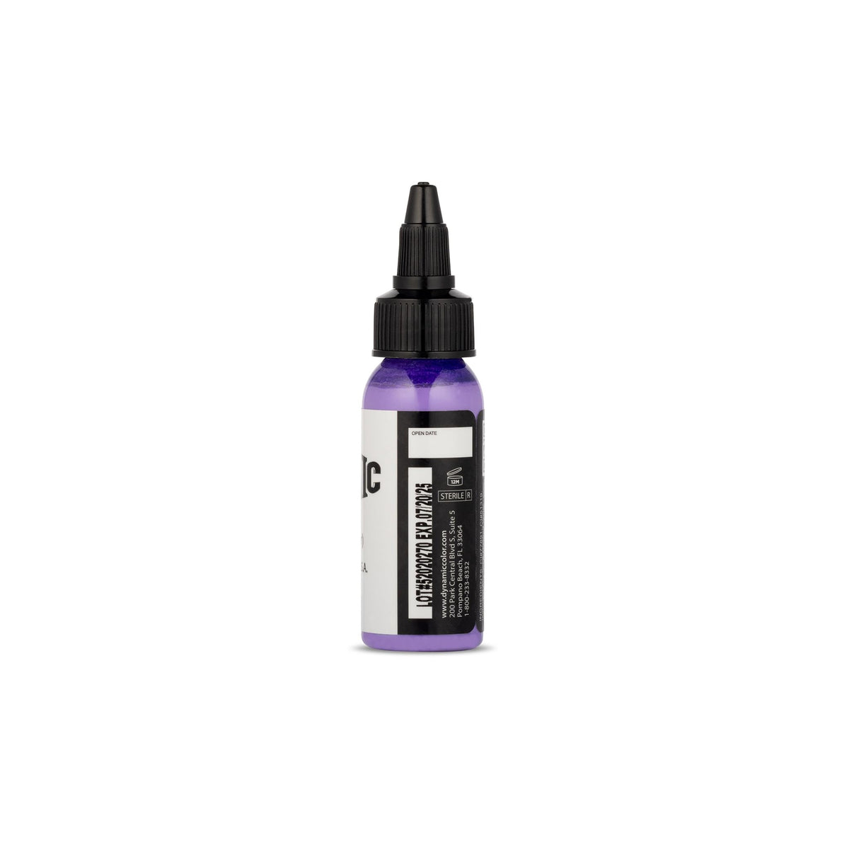 Dynamic Color Lavender Tattoo Ink 1 oz back view with label