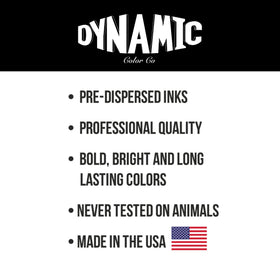 Dynamic Color Leaf Green Tattoo Ink 1 oz label close-up