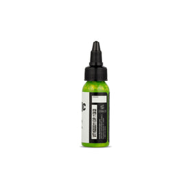 Dynamic Color Lime Green Tattoo Ink bottle side view